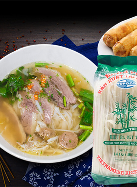 越南进口越竹林河粉3cm400g越南河粉3厘米米线檬粉袋装干河粉