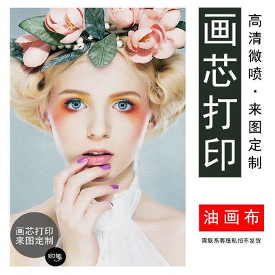 客厅北欧是装饰画来图定制油画布