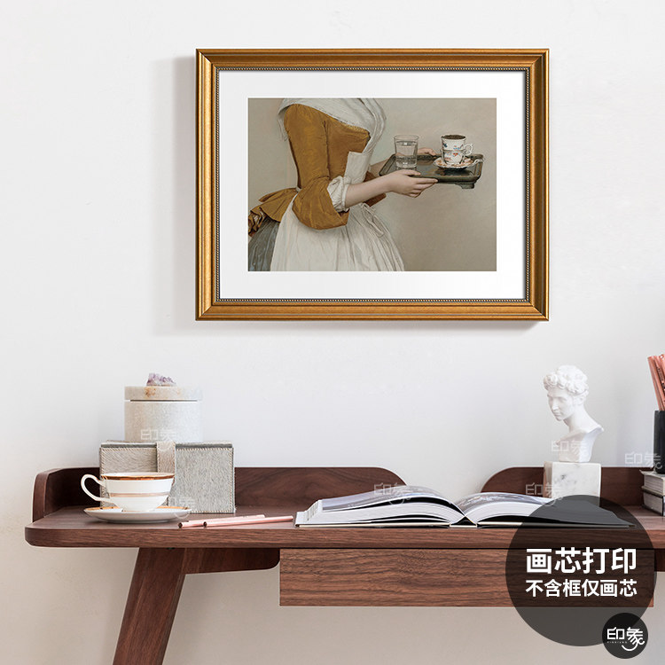 印象视觉 欧式复古装饰画芯客厅餐厅卧室床头美式小众轻奢挂画心