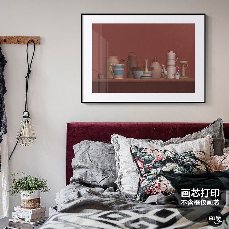 民宿客厅沙发背景装饰画芯餐厅卧室欧式美式复古小众油画挂壁画心