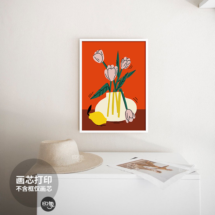 flower chic 韩国复古法式配色海报北欧风服装店花店衣帽间画芯