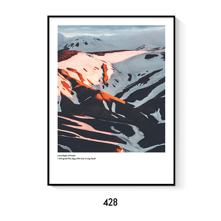北欧风玄关风景海报装饰画芯打印定制现代简约卧室挂画心图片喷绘