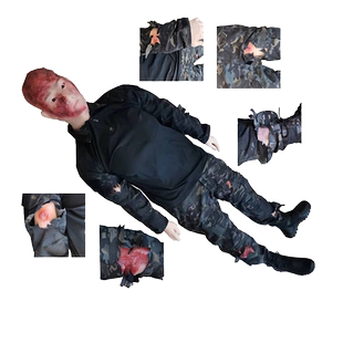 野战基础伤情训练模拟人遥控出血止血伤情评估环甲膜穿刺胸腔穿刺搬运训练模型TG/YZJC006