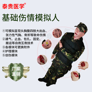 泰贵医学 野战基础伤情模拟人(基础配置) 真实体重搬运模型 战创伤护理 卫勤战救训练器械 TG/YZSQ100