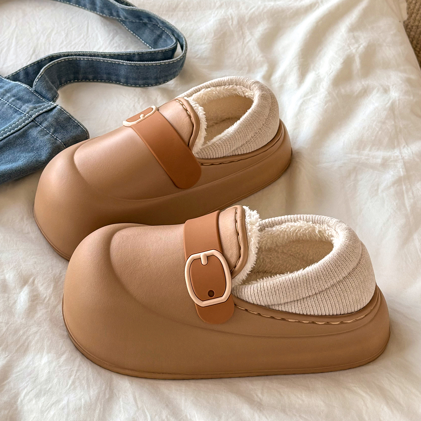 防水棉拖鞋女士秋冬季2025新款