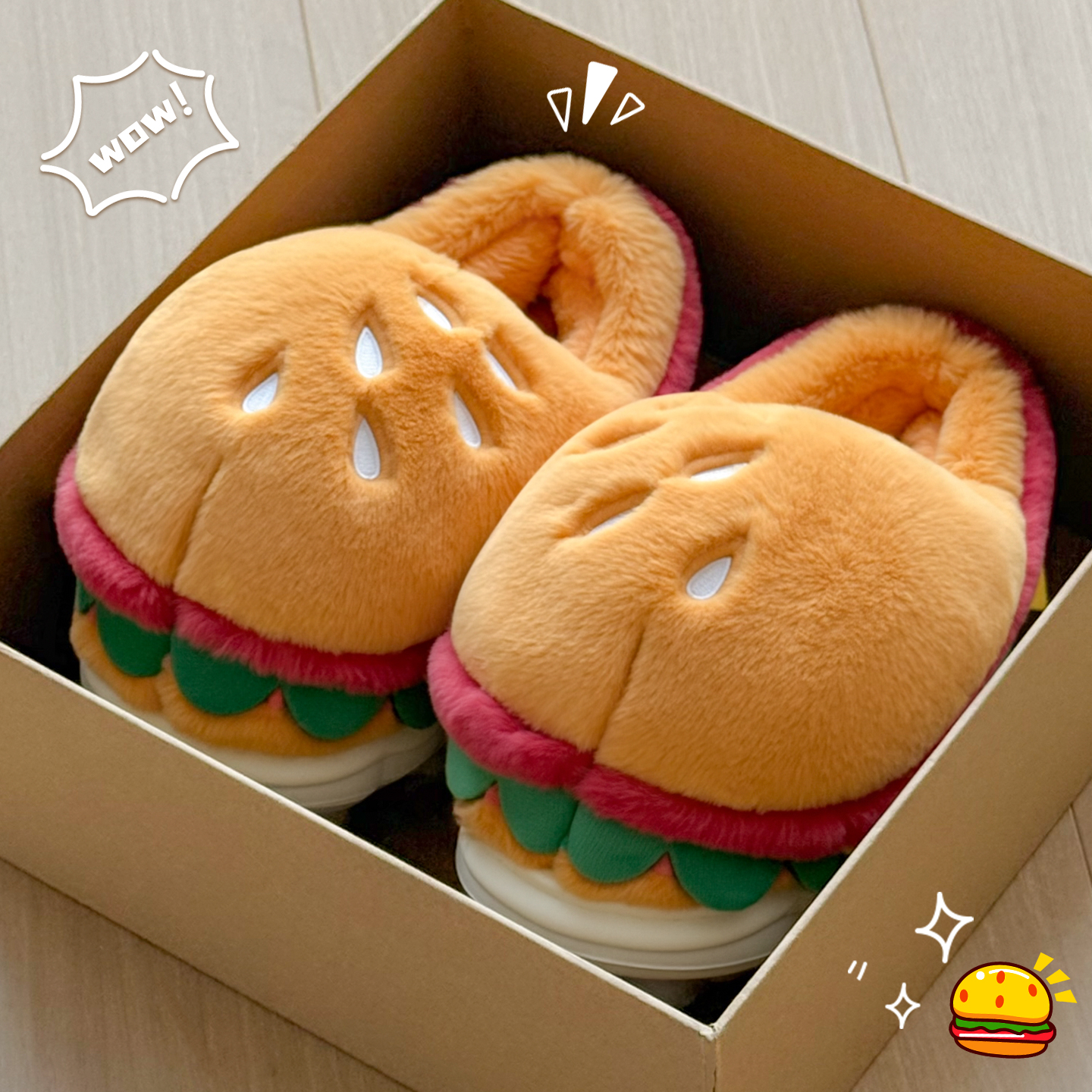 汉堡包棉拖鞋女士冬季包跟25新款