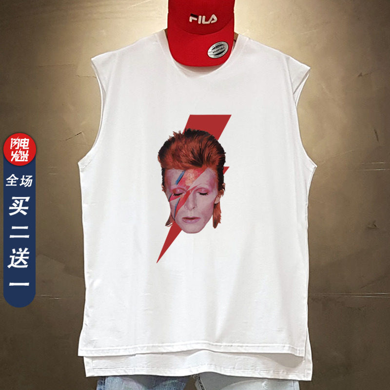 大卫鲍威欧David BowieT-shirt摇滚音乐家欧美潮流夏季短袖T恤男