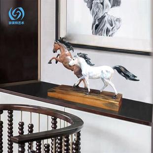 欧式 饰站马摆件 奔跑骏马摆饰马到成功开业礼品乔迁之喜客厅酒柜装
