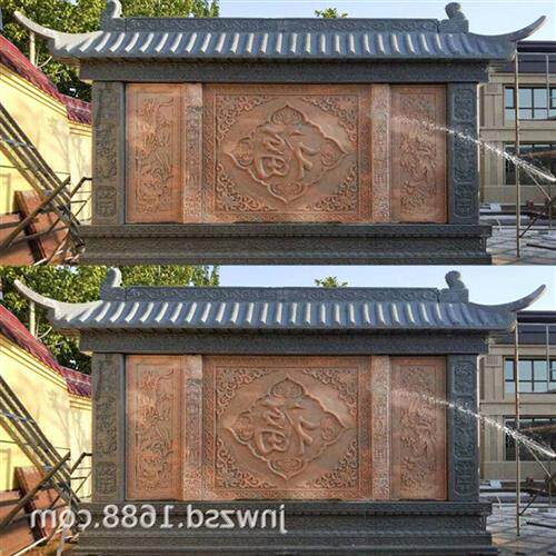 别墅大门屏风墙图片大全商场砂岩壁画价格庭院石刻屏风生产厂家
