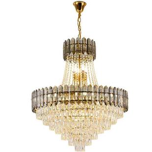 轻奢复式 楼水晶吊灯现代简约酒店大堂大吊灯北欧别墅客厅餐厅灯具