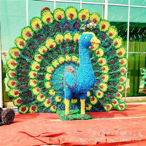 仿真绿雕绿雕稻草设计绿色仿真植物绿雕地标雕塑景观