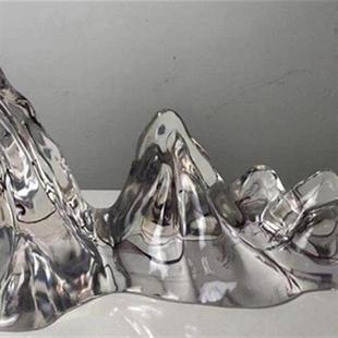 透明天蓝假山玄关壮观水晶装 饰雕塑房地产营销中心酒店室内艺术