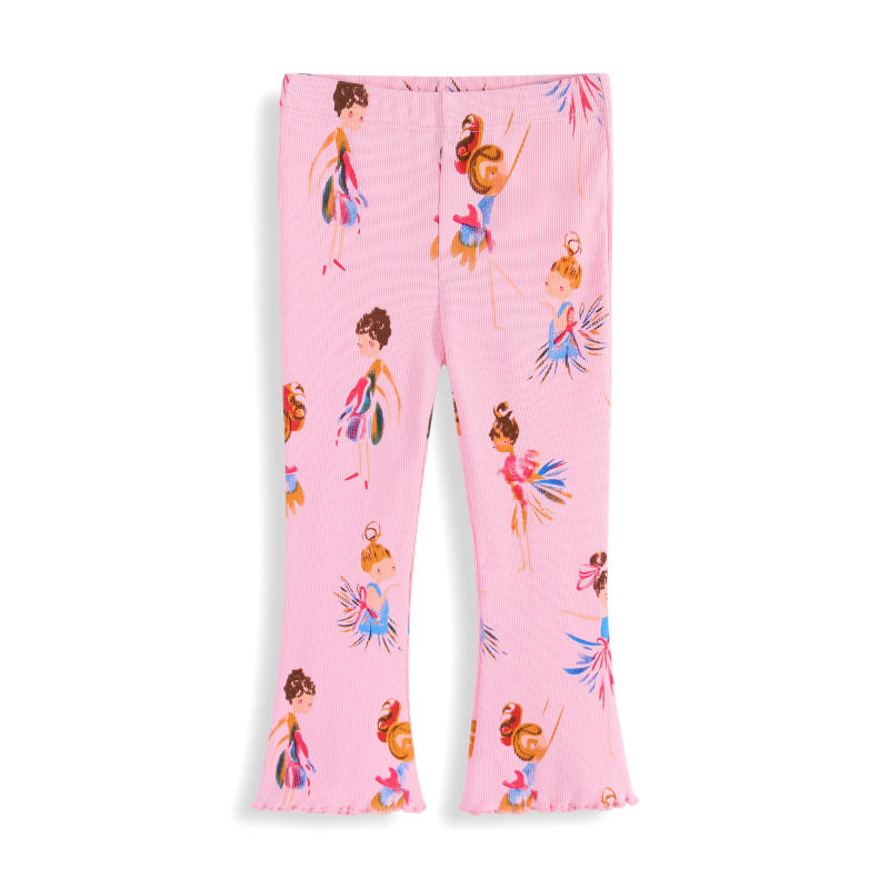 女童春秋新款女童喇叭腿外穿打底裤女童印花针织裤,童装/婴儿装/亲子装,打底裤,淘宝优惠券,粉丝福利购,淘宝优惠卷