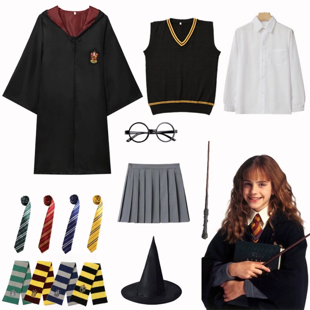 万圣节衣服哈利波特cos全套巫师儿童魔法格兰芬校服服装套装学院