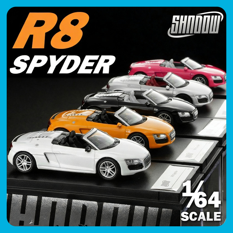 DCT/Shadow 1:64 奥迪 R8 Spyder 合金汽车模型男孩礼物收藏摆件