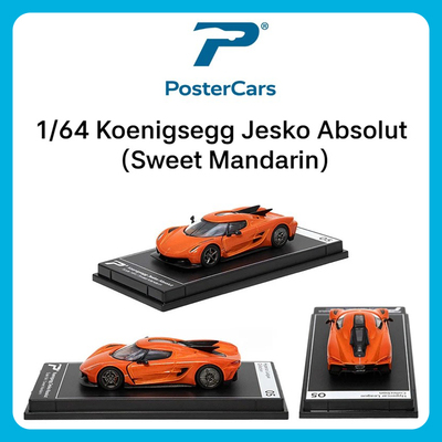 PosterCars PC 1:64 柯尼塞格 Absolut 合金汽车模型仿真摆件收藏