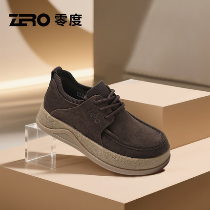 ZRO零度官方正品勃肯鞋男款秋冬头层牛皮时尚软底轻透舒适乐福鞋