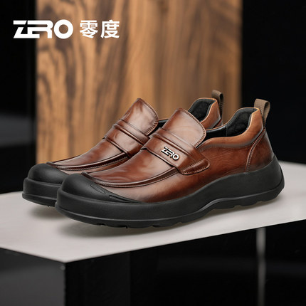 ZRO零度官方正品头层牛皮男鞋秋冬2025新款时尚商务百搭休闲皮鞋
