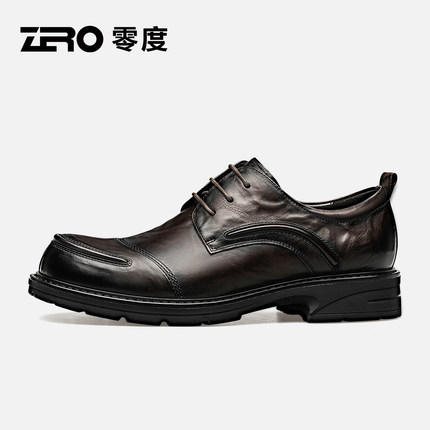 ZRO零度男鞋冬季商务正装皮鞋男士真皮工作上班休闲厚底增高鞋