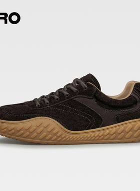 【头层牛皮】ZRO零度2026春季新款男鞋时尚棕色真皮复古休闲鞋子