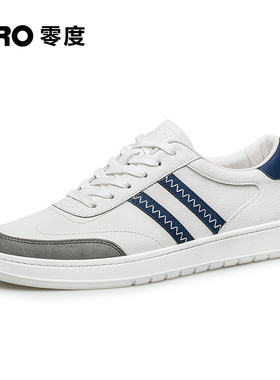 零度男鞋2025冬季新款百搭透气小白鞋男士防滑板鞋增高厚底运动鞋