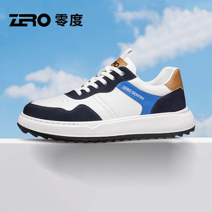 ZRO零度官方正品男鞋2025秋新款真皮运动小白时尚厚底休闲鞋板鞋