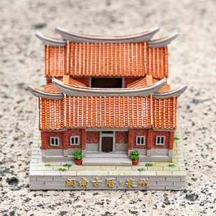 泉州闽南四合院红砖大古厝复古老房子树脂摆件文创家居丨乐城知礼