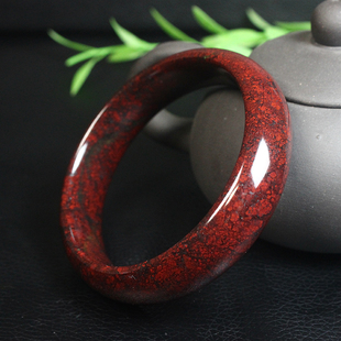 正品桂林鸡血玉手镯乾坤料纯天然玉石玉镯A货带证书鸡血石手镯