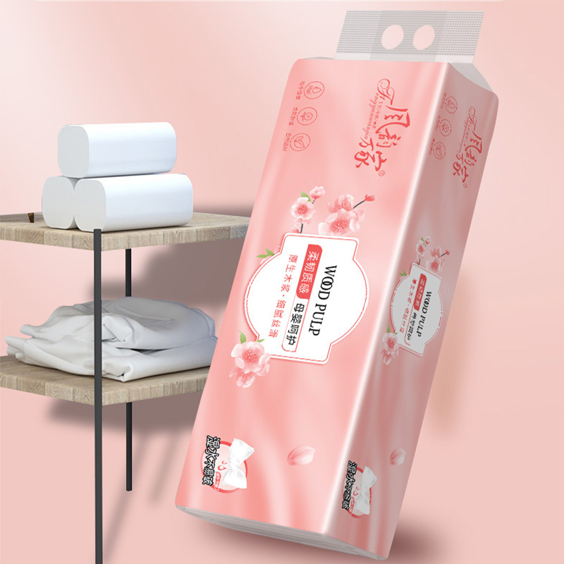 风韵万家32卷28卷14卷4层无芯卷纸纸巾卫生纸一件 家庭樱花