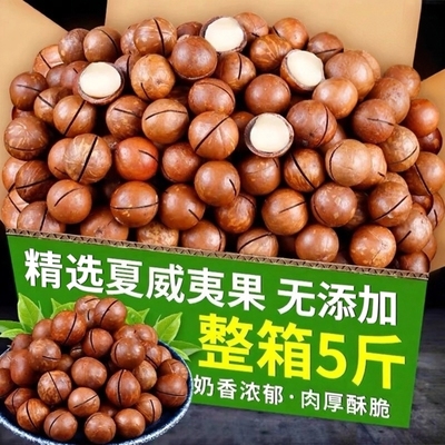 2025新货夏威夷果坚果批发旗舰店整箱5斤罐装年货零食奶油味果仁