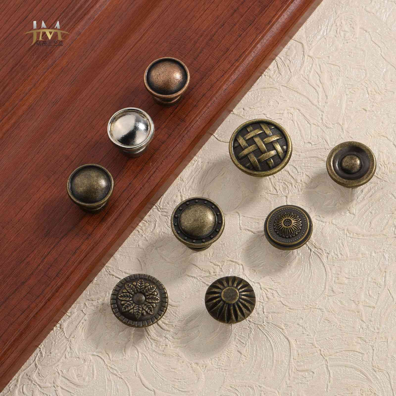 仿古欧式古铜拉手 橱柜抽屉圆环单孔拉环柜门 木盒五金件