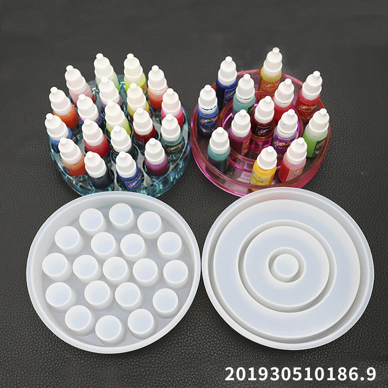 得意洋洋diy水晶滴胶模具色精收纳盒口红收纳盒树脂模具制作图片
