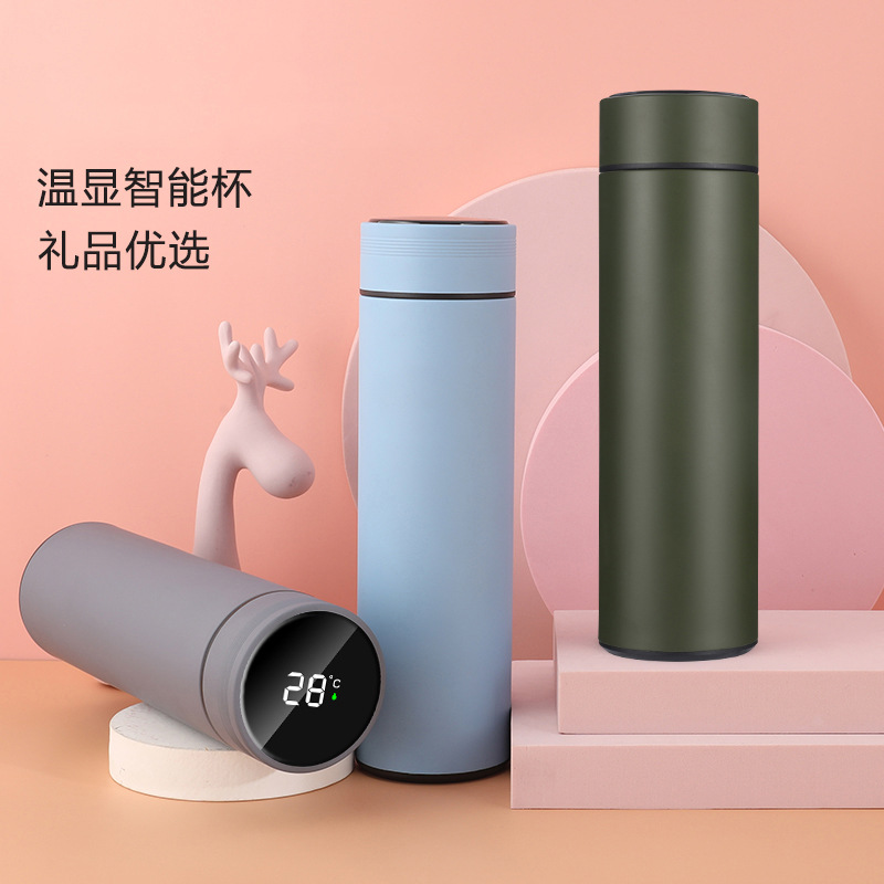 B4142智能保温杯测温304不锈钢显温智能杯创意水杯随手杯礼品杯子