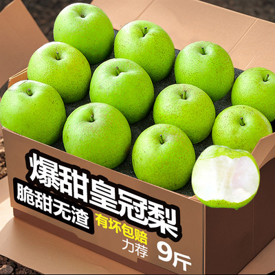 皇冠梨当季新鲜梨子力荐9斤整箱翠冠梨水果酥脆蜜梨早梨青砀山梨