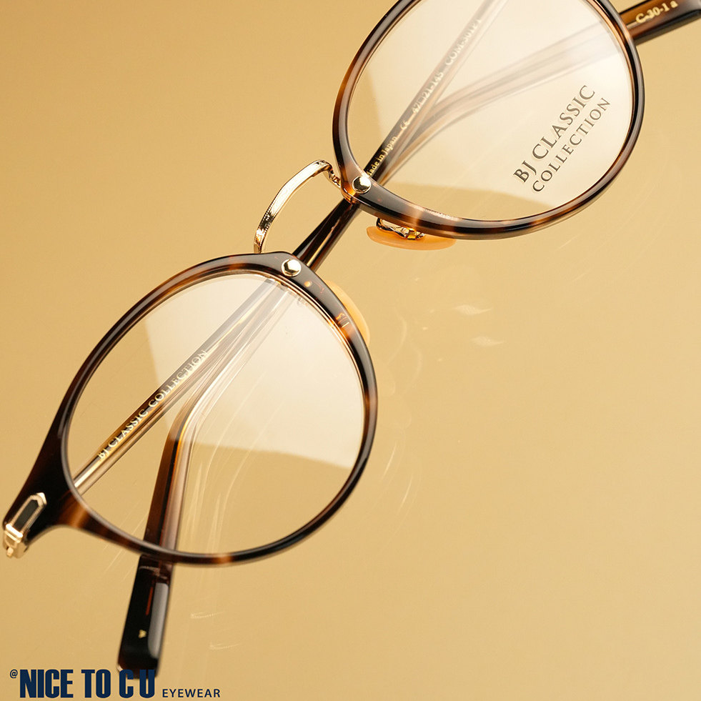 BJ CLASSIC COM-301PT梨形眼镜架玳瑁色文艺镜框可配度数男女款