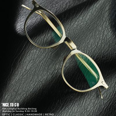 10eyevan NO1 V-48_C-4S日系手工镜架古铜色金属丝印眼镜男推荐