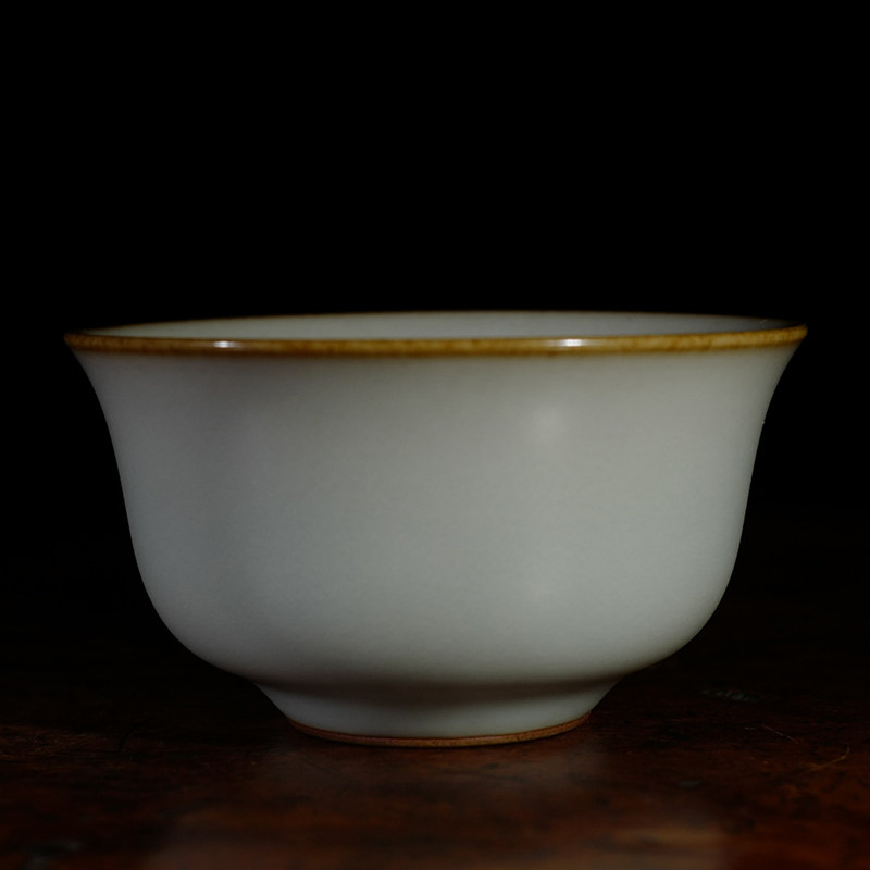 有茶有器 台湾晓芳窑早期仿汝天青不开片玛雅杯 台湾蔡晓芳汝窑杯