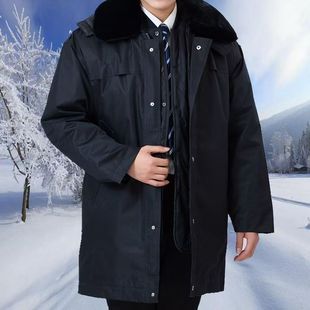 冬季 制服大衣 保安棉服加厚防水防寒多功能保安大衣冬执勤棉衣工装