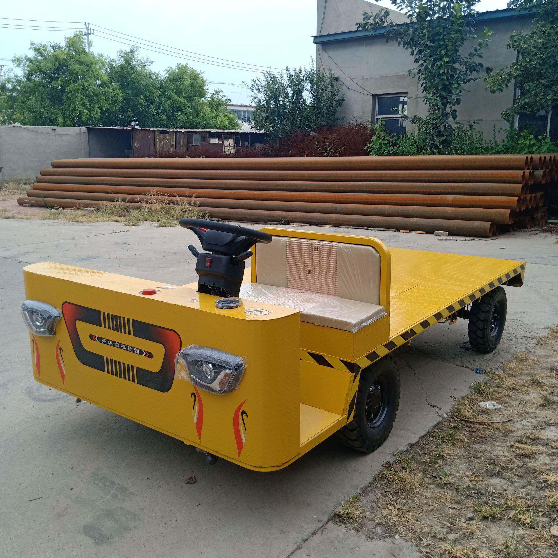 电动四轮平板车运输车电动搬运车工厂拉货车牵引车电动四轮平板车