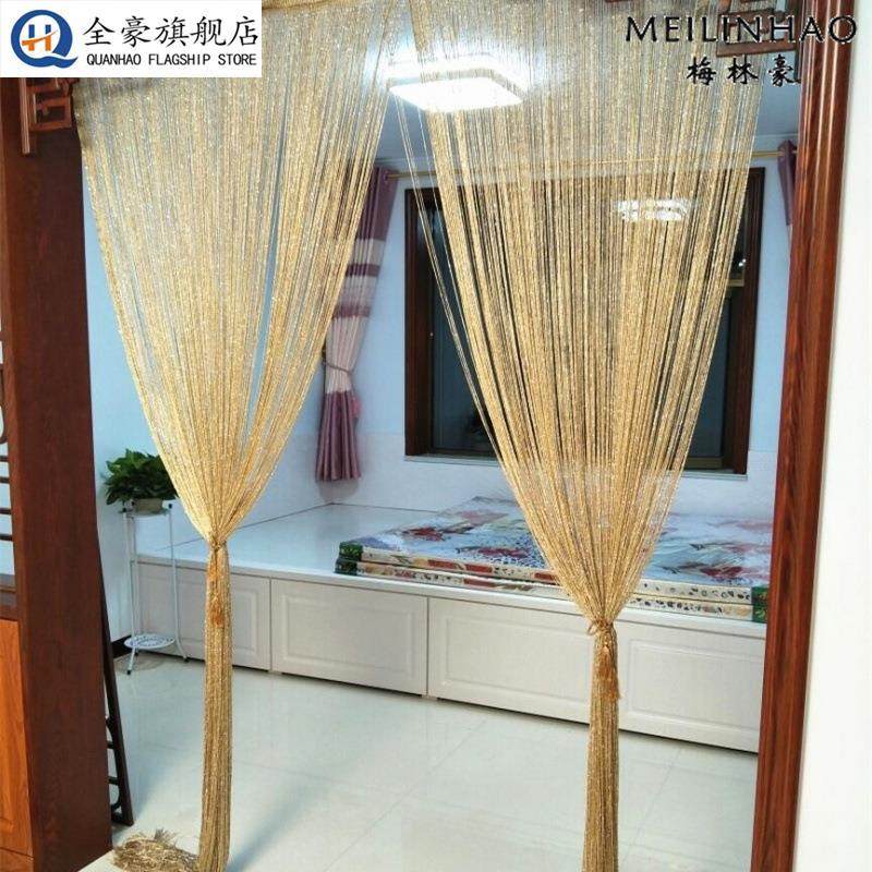 线帘高档韩式银丝加密门帘挂帘客厅隔断帘玄关装饰流苏帘子定作款
