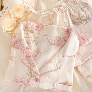 云朵棉睡衣女春秋季长袖女士睡衣新款秋冬翻领大码可外穿家居服