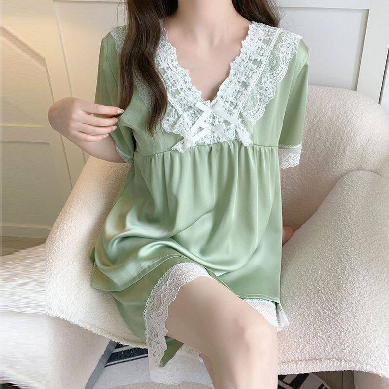 冰丝睡衣女士夏季新款短袖短裤高级感套装夏天凉感面料家居服