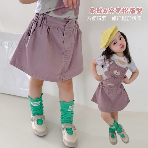 大小卷26在行新款港风辣妹半身裙棉短裙女夏季a字裙裤裙带内衬
