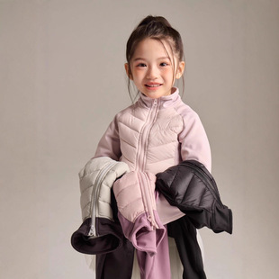 大小卷儿童羽绒服25秋冬新女童韩版lulu风鲨鱼批拼接内搭校服