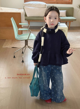 大小卷25秋冬新款儿童女童荷叶边外-14006