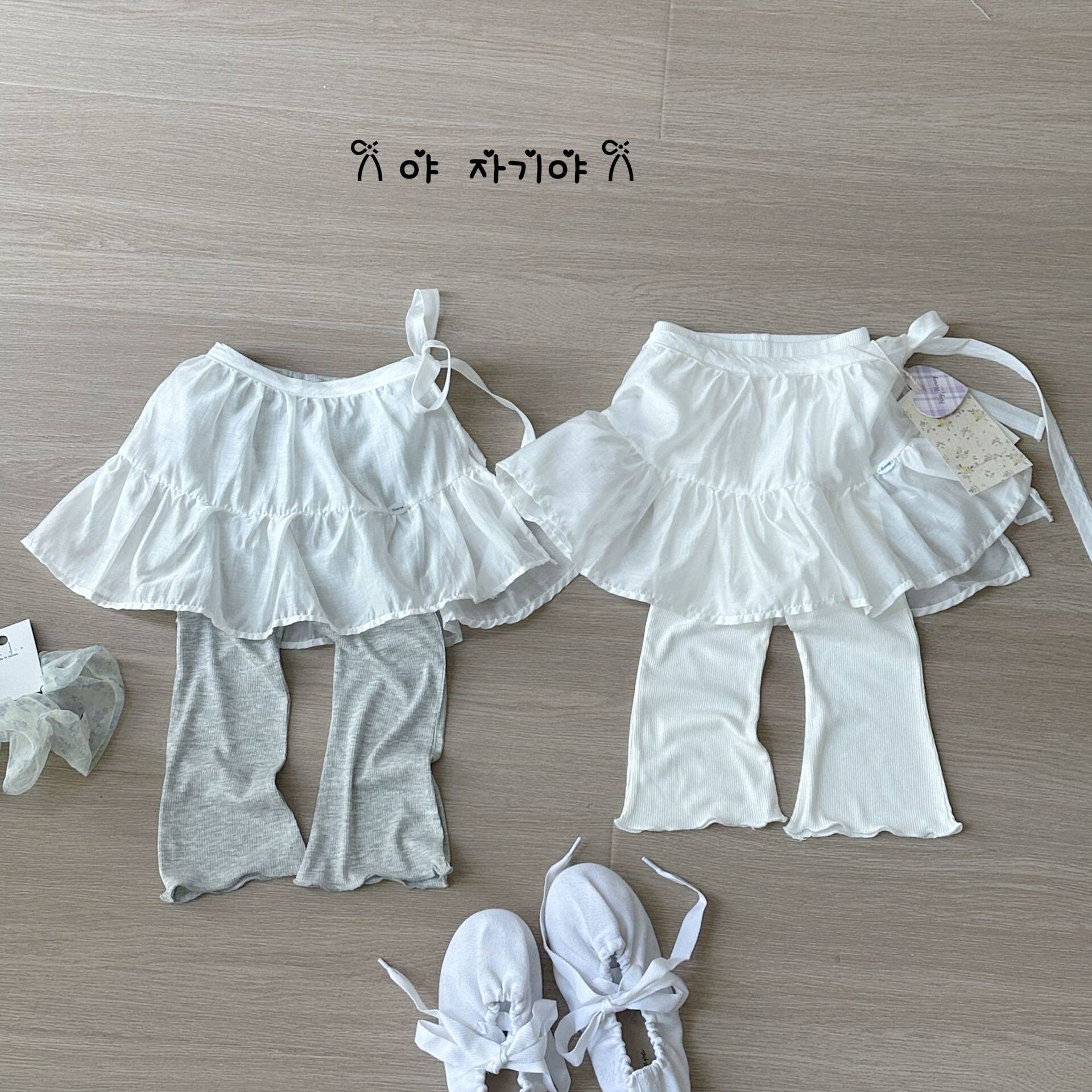 【大小卷】韩版儿童夏季新品网纱屁帘两件A类女童打底裤