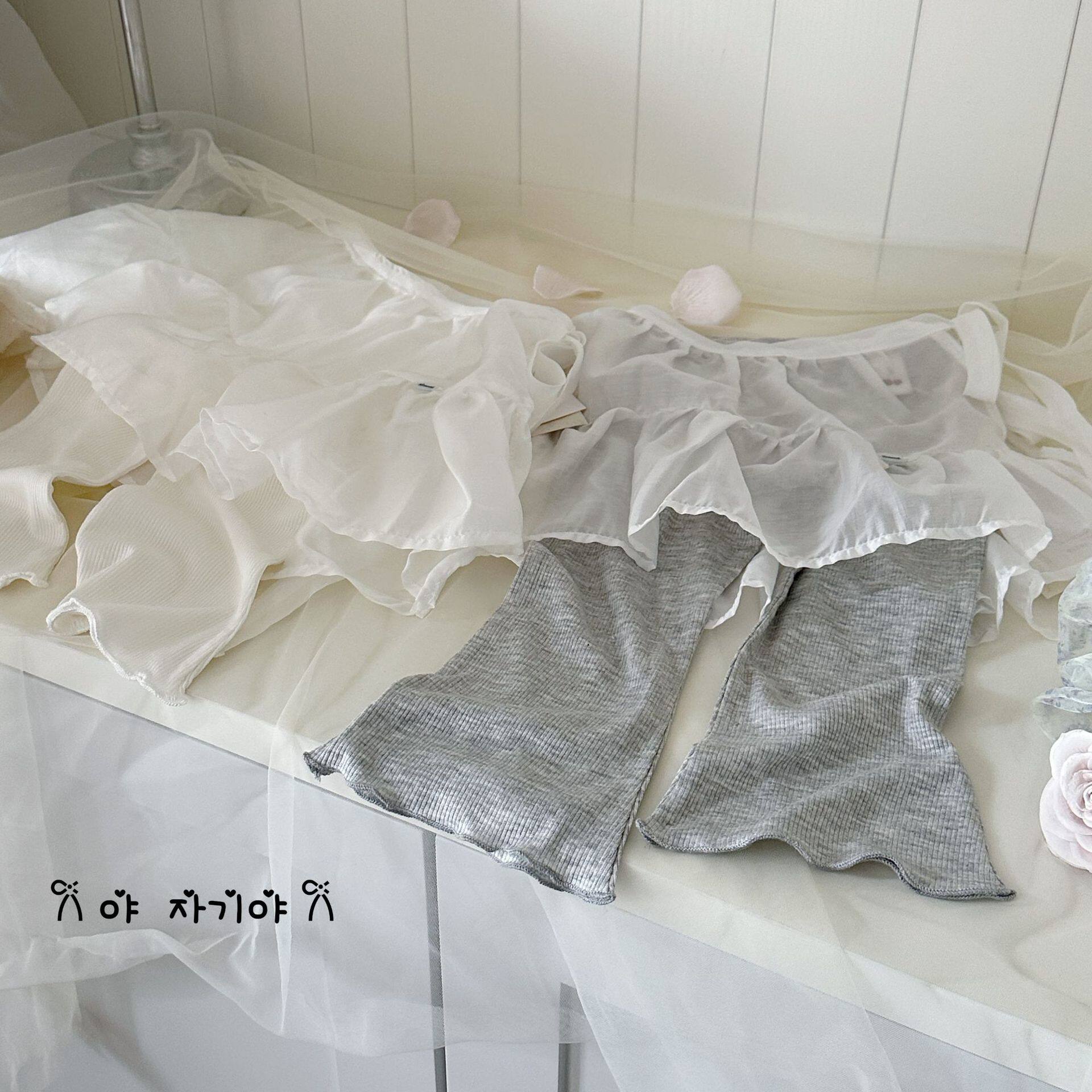 【特价】大小卷韩版儿童夏季新品网纱屁帘两件女童打底裤-10242