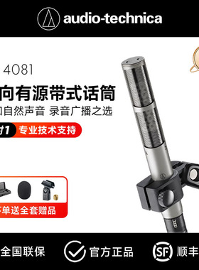 铁三角 AT4081广播扩音双向有源带式话筒专业人声乐器录音麦克风