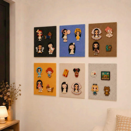 拼豆展示板毛毡板墙贴照片展示墙大白墙面装饰免打孔创意房间装饰