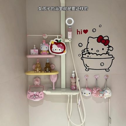 hellokitty擦手巾悬挂式加厚珊瑚绒吸水速干不掉毛浴室厨房擦手帕